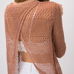 Open-Back Knit Sweater